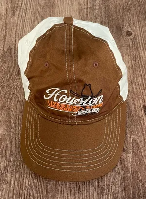 Houston Livestock Show and Rodeo Baseball Cap Strapback Hat OSFM Brown Cowboy thumbnail 1