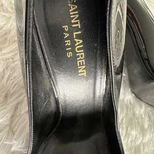 Saint Laurent YSL Anja Black 110 Patent Leather Pumps Shoes Italy Sz 39.5 39 1/2 thumbnail 10