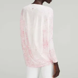 LULULEMON Back in Action Long Sleeve Shirt *Vitasea Pink Peony Brier Rose Size 6 thumbnail 3