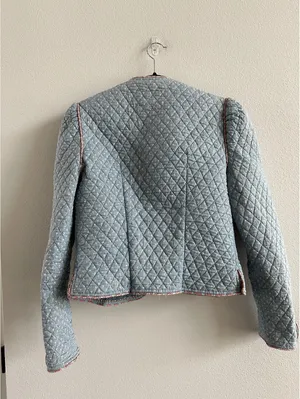 VTG 80s Vera Bradley Indiana Quilted Crop Jacket size Large thumbnail 6