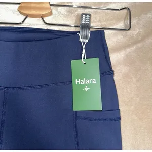 NEW Halara Flare Leggings Womens Sz S Blue Side Pocket Holiday Gift Stretch Yoga thumbnail 2
