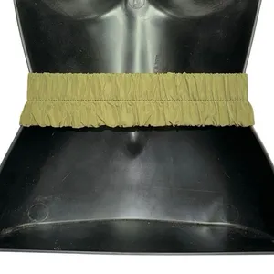 Vintage Olive Green Elastic Web Belt Silver‎ Quick Release Military Style 36.5" thumbnail 4