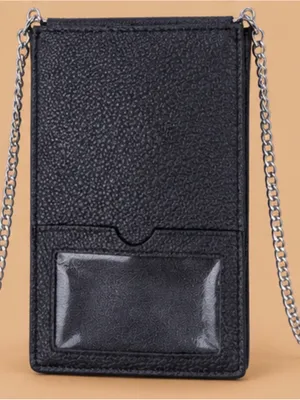 Leopard Rhinestone Crossbody Phone Bag Wallet Purse ID Pocket Silver Chain thumbnail 6