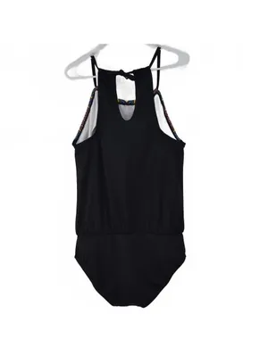 Cleanwater Geo Print High Neck Colorful One Piece Swimsuit Size Large thumbnail 2