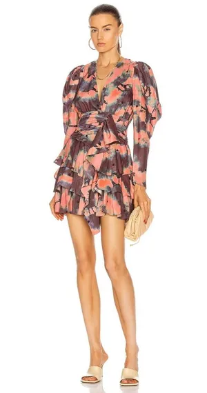 Ulla Johnson Semira Silk Mini Dress in Rosewood Size 2 thumbnail 1