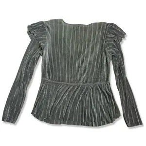 ⭐️ZARA Black Ruffle Pleated Top thumbnail 2