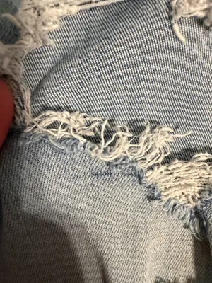 American Eagle Light Wash Distressed Cropped High Rise Jeggings thumbnail 6