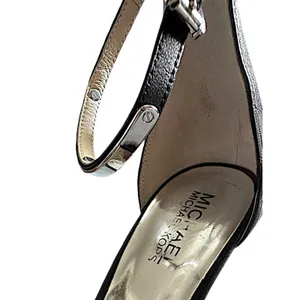 Michael‎ Kors Ankle Strap Sandals Women 8M Black Good Leather Kitten Heel thumbnail 9