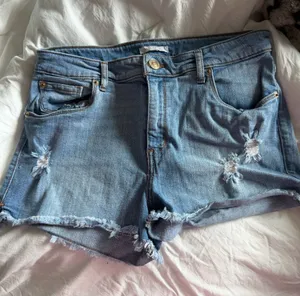 STS Blue Aubrey High-Rise Light Blue Distressed Denim Shorts thumbnail 1