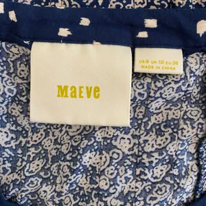 Anthropologie Maeve Hiver Blue 3/4 Sleeve‎ Size 6 Boho Peasant Blouse thumbnail 2