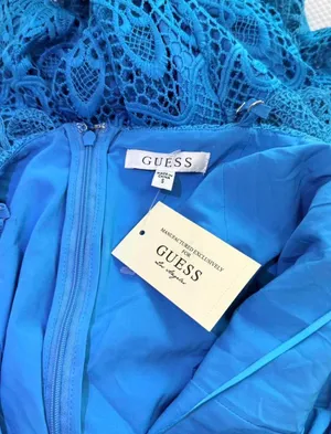 GUESS Blue Lace Maxi Dress - Women. thumbnail 7