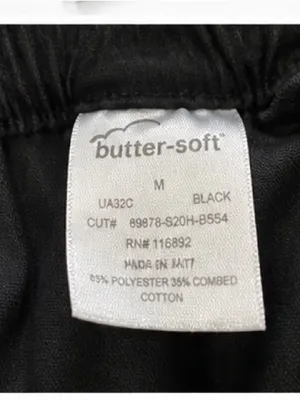 NWT Butter-Soft Black Scrubs Size M thumbnail 3