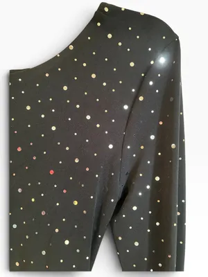 Black Backless Sparkle Ruched Long-Sleeve Mini Dress Brand New thumbnail 9