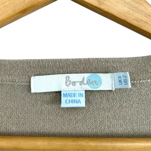 Boden Women's Tan Sand Embellished Beaded‎ V Neck Wool Blend Sweater Size 2 XS thumbnail 5