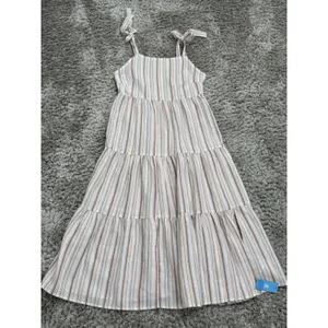 CUPSHE Striped Square Neck Tie Shoulder Maxi Dress Beach Cover Up Size S NWT thumbnail 5