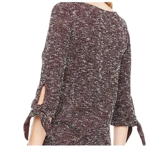 ANN TAYLOR FACTORY 3/4 Length Sleeve in Burgundy, Size M New with tag MSRP $60 thumbnail 2