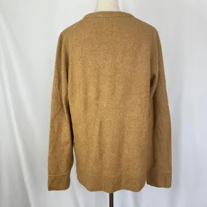 J.Crew Crewneck Sweater Wool Blend Soft Knit Pullover Casual‎ Tan Brown Women XL thumbnail 4