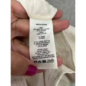 Theory Panel Shift Dress Sharkskin Crunch Linen Blend Short Sleeve Shift Dress S thumbnail 6