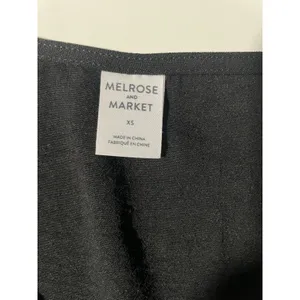 Melrose and Market Black V Neck Peplum‎ Top Puff Sleeve Button Front XS thumbnail 4