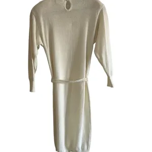 Belldini Women's Acrylic Beaded Sweater Dress - White Small thumbnail 3