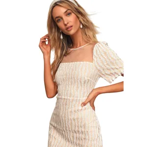 Lulus Smile A Minute White Embroidered Mini Dress NWT Medium thumbnail 16
