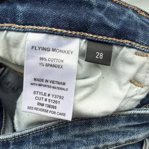 Vervet Flying Monkey Jeans Womens sz 28 Distressed Straight Leg Dark Wash Casual Preppy thumbnail 5