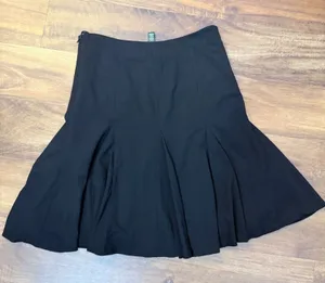 Lauren Ralph Lauren Black Paneled A-Line Skirt Size 6 Side Zip Rayon Blend thumbnail 1