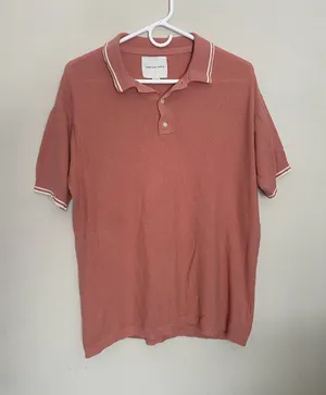 American Eagle Rust Coral Polo Shirt  thumbnail 1