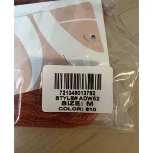 Women Orange Brown Mesh Trim Bralette Size M Wireless Unlined Lingerie thumbnail 7