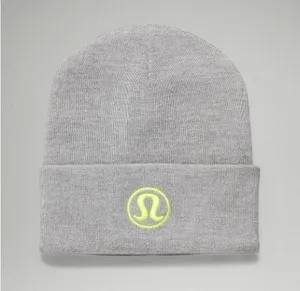 Lululemon Warm Revelations Beanie Color Rhino Grey / Highlighter Yellow OS NWT thumbnail 1