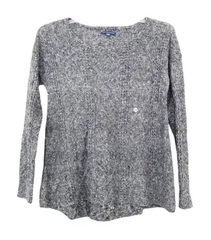 American Eagle Gray Knit Sweater Sz M thumbnail 1