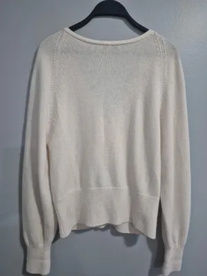 Vince sweater button up cardigan wool off white cashmere blend size small thumbnail 6