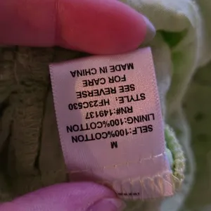 Francesca's HYFVE Lime Green Ruffle Trim Embroidered Eyelet Floral Wrap Skirt M thumbnail 6