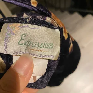 Expressions by California dynasty vintage purple floral mini dress, size S thumbnail 5