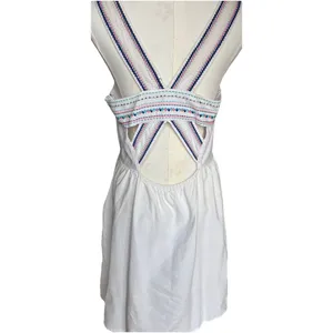 American Eagle Outfitters White Embroidered Mini Dress small thumbnail 3