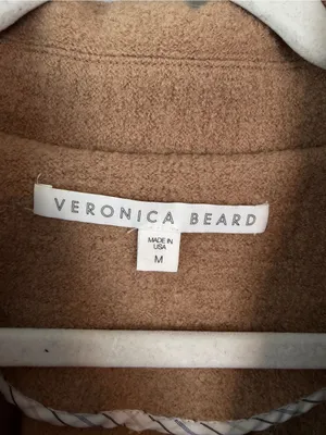 Veronica Beard Bjorn Belted Wool Coat Camel Tan Medium thumbnail 6