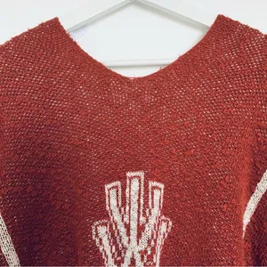 Women's Unique Boho Tribal Aztec Poncho Shawl Cardigan thumbnail 9