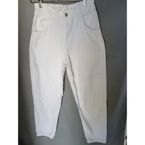 Zara Women's White Ankle Jeans High-Waisted Elastic Waist, Size S thumbnail 3