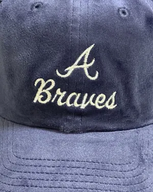 NEW 47 Brand Atlanta Braves Velour/velvet Cleanup Hat thumbnail 3