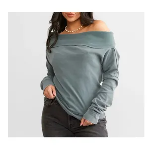 Free People We The Free Not The Same Tee Medium NWT Long Sleeve Off Shoulder thumbnail 3