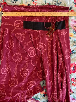 handmade boho wrap harem pants cotton butterfly print festival lagenlook thumbnail 10