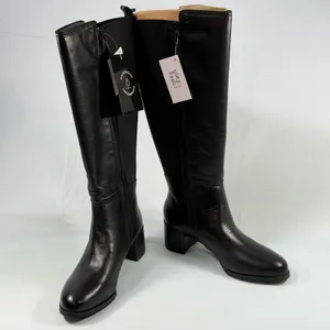 Naturalizer Size-7M‎ Women's Brent Wide Calf Knee High Boot Black $285 thumbnail 2