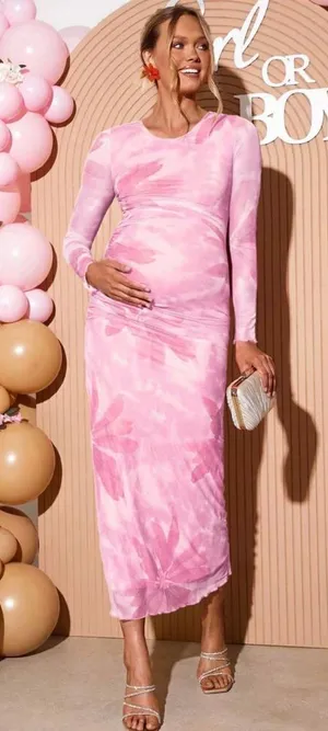 Pink Baby Shower Dress Size XL thumbnail 1