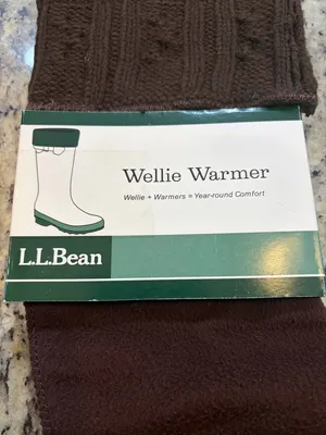 L.L. Bean Women’s Wellie Warmer Socks in Dark Brown thumbnail 2