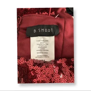 B. Smart Size Medium Wine Sequence Mini Skirt & Crop Top Set. New thumbnail 4