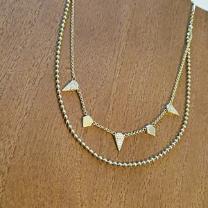 Kendra Scott Gold Layered Necklace with Geometric Charms thumbnail 3