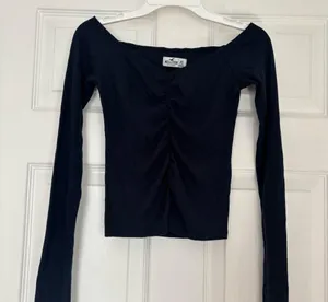 Hollister Off the Shoulder Ruched Crop Top thumbnail 1