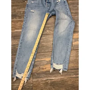 Frame Le Original High Rise Straight Leg Distressed Frayed Hem Jeans‎ Size 24x27 thumbnail 8