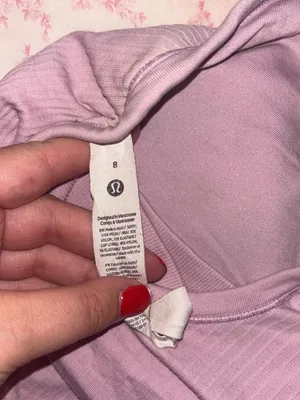 lululemon athletica Ribbed Scoop Tank - Lavender Pink thumbnail 3