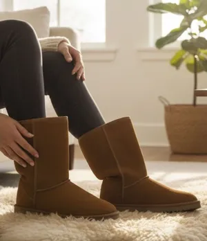 Koolaburra by UGG Women's Brown Suede Sheepskin Lined Faux Fur Koola Tall Boots thumbnail 1